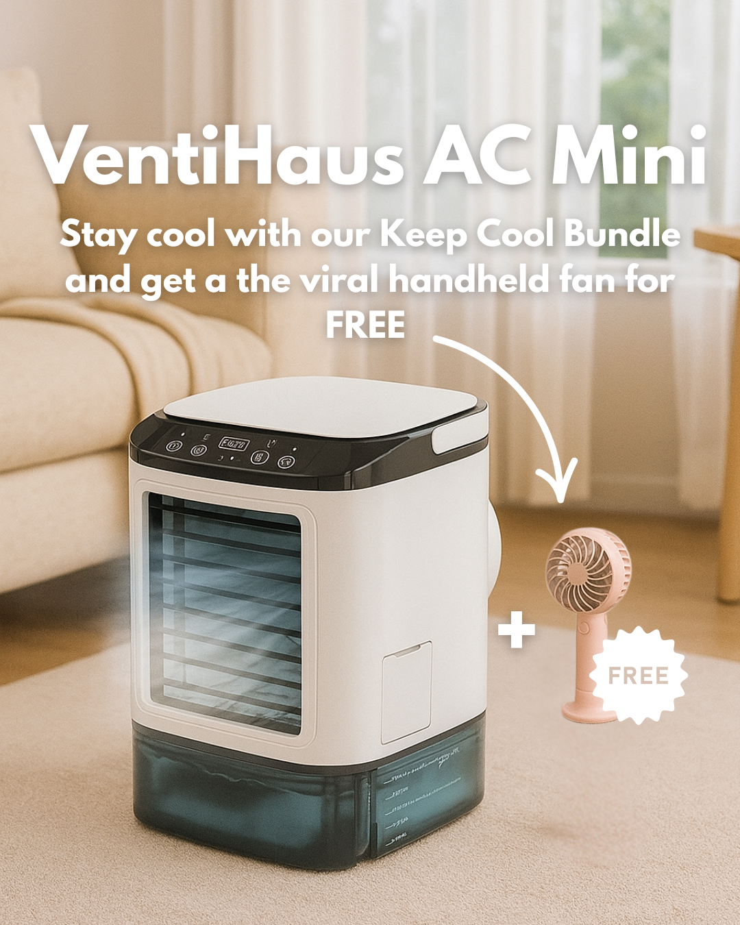 Venti Haus AC Mini™ - Keep Cool Anywhere Bundle (Free Viral Hand Held Fan at checkout)